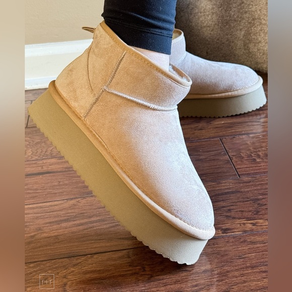 corkys footwear room service camel faux suede platform ankle boot - Picture 5 of 11